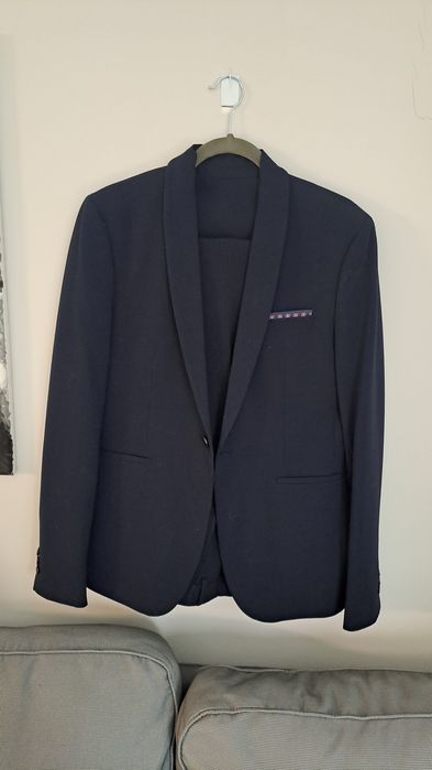 Garnitur męski Reserved 48 granatowy elegancki