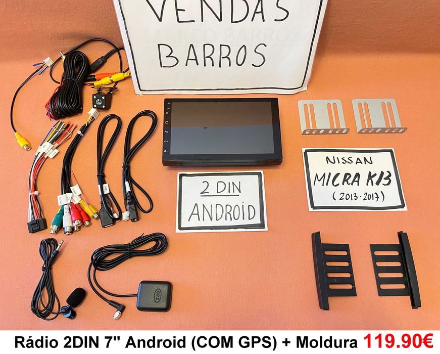 (NOVO) Rádio 2DIN • NISSAN Micra • K12 K13 • Android GPS [4+32GB]