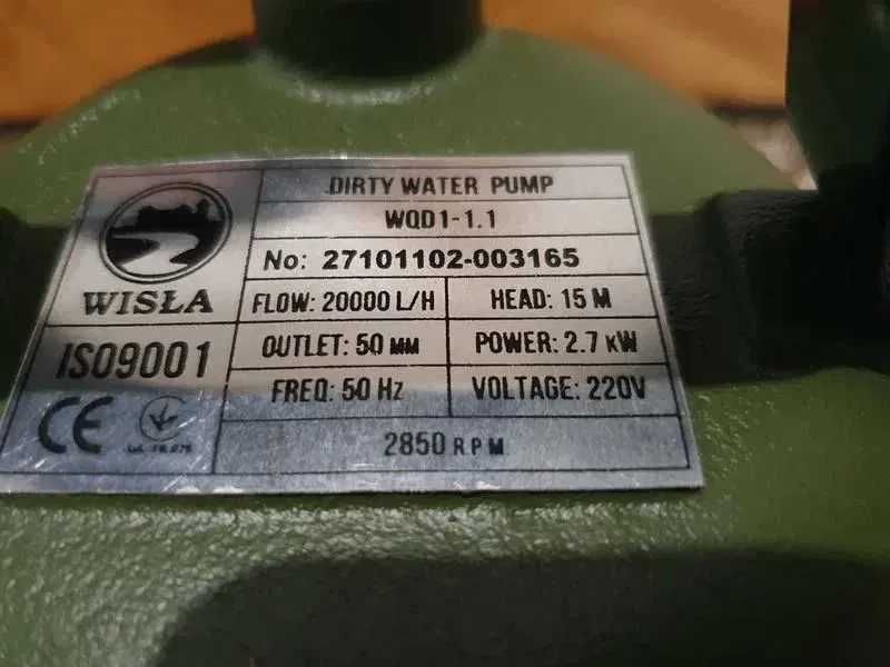 фекальний насос з ножем 2,7 kw подрібнювачем дробилкою лезом