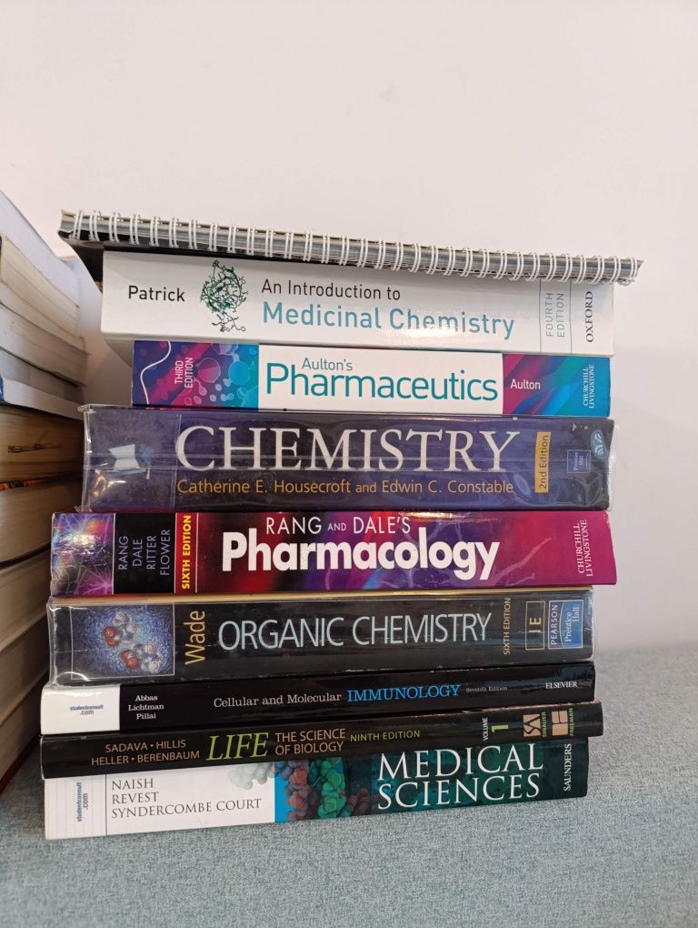 Książki naukowe, akademickie - chemia, medycyna, farmacja - ENG - stud