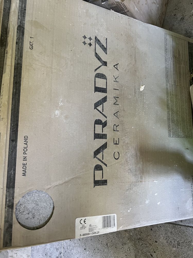 Płytki Gres szkliwiony Darkside Grys 60x60 Paradyż
