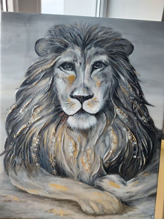 Картина "ЛЕВ", епоксидна смола