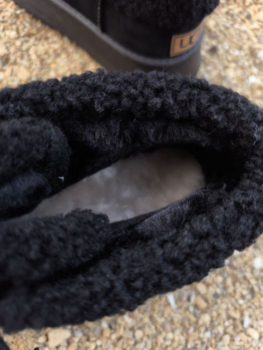 36-41 р чорні черевики чоботи угги жіночі теплі на товсті підошви ugg