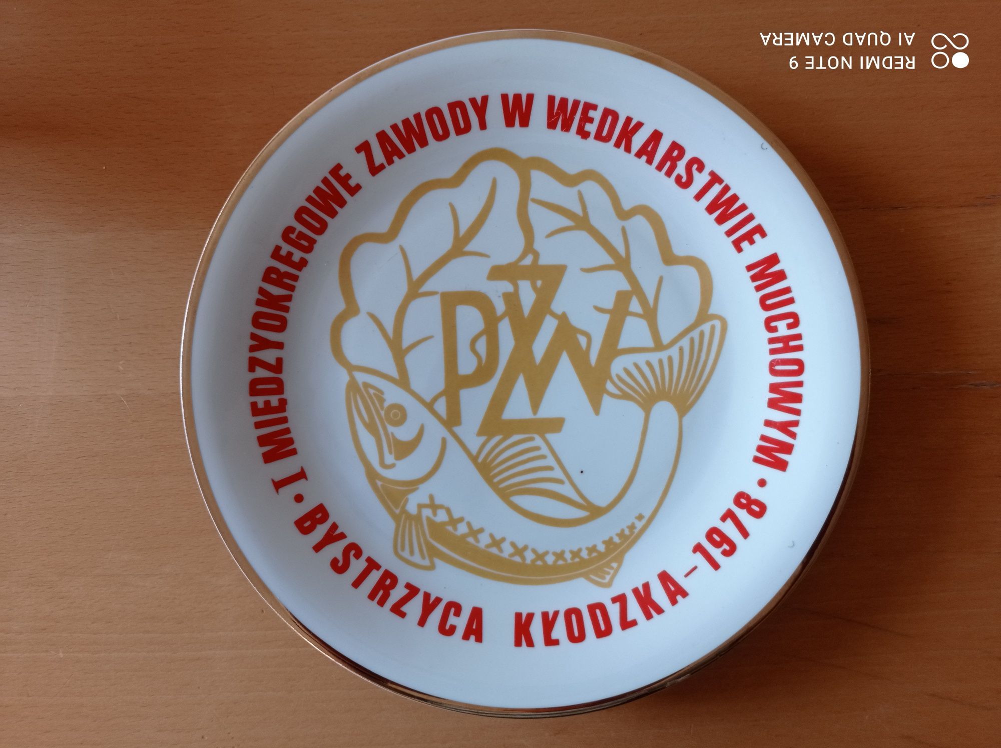 Patera Zawody Wędkarskie Bystrzyca Kłodzka 1978 rok