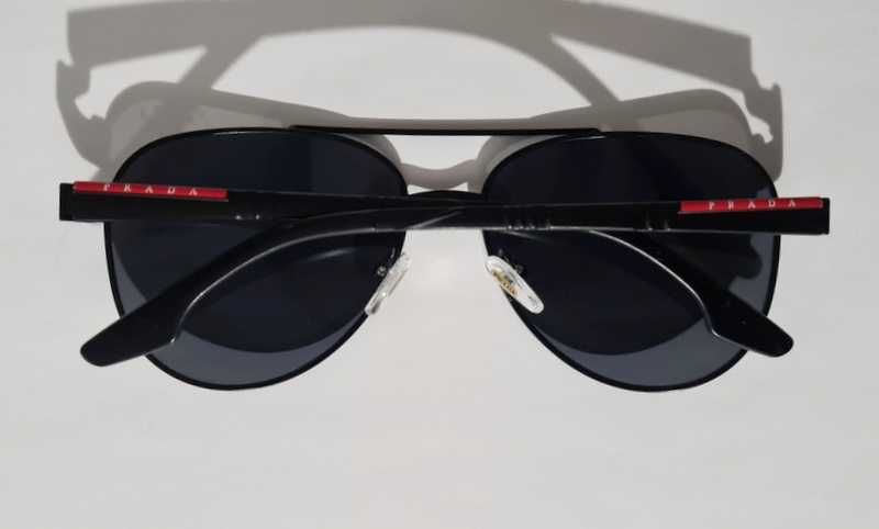 Okulary przeciwsłoneczne męskie pilotki model Prada
