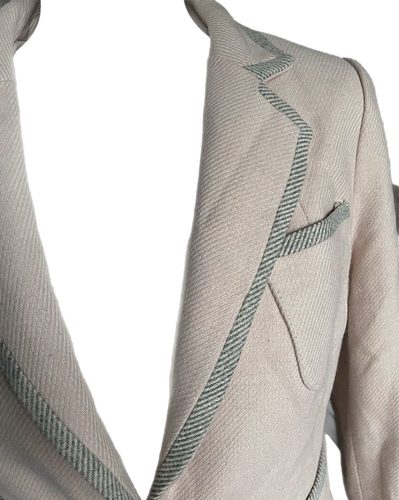 Żakiet damski H&M pudrowy róż 42 XL wełna wool