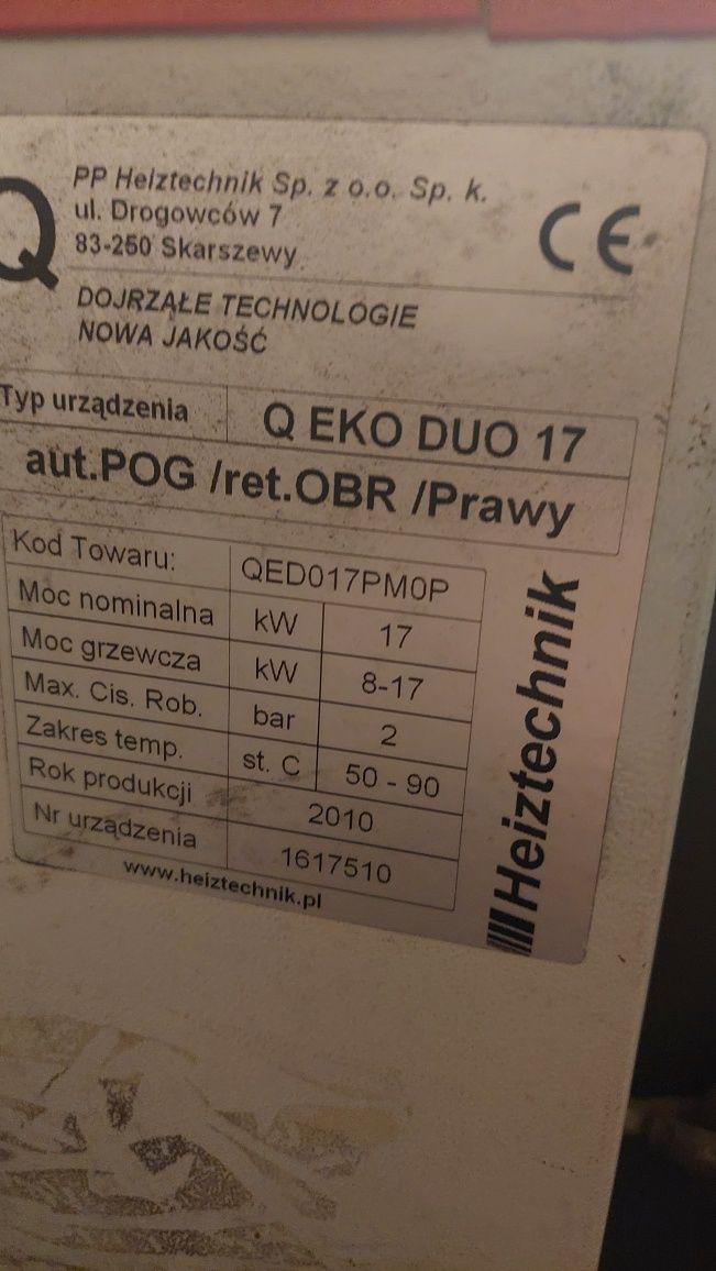 Kocioł Heiztechnik q eko duo 17kW