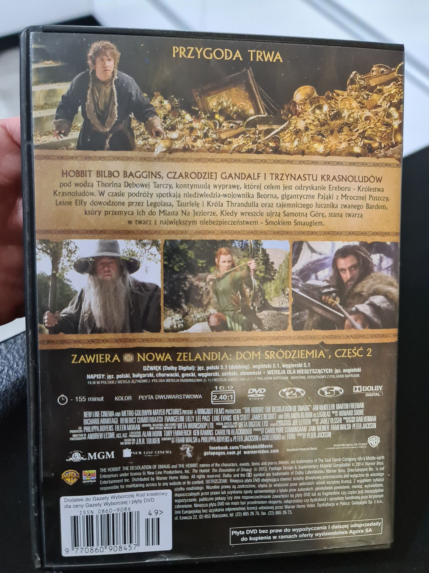 Hobbit Pustkowie Smauga płyta DVD