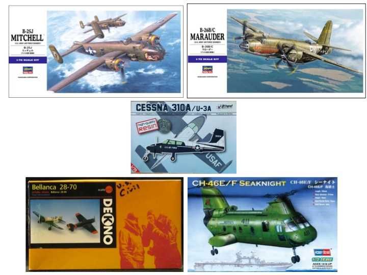 Kits 1/72 Aviões Americanos