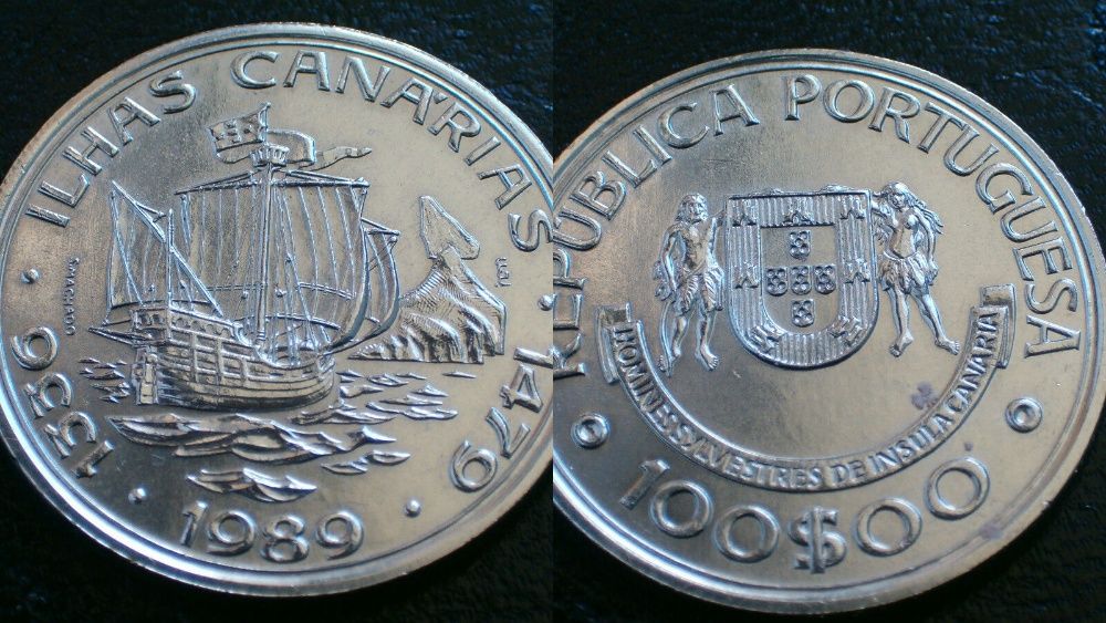 Moeda 100$00 - Ilhas Canarias / 1989