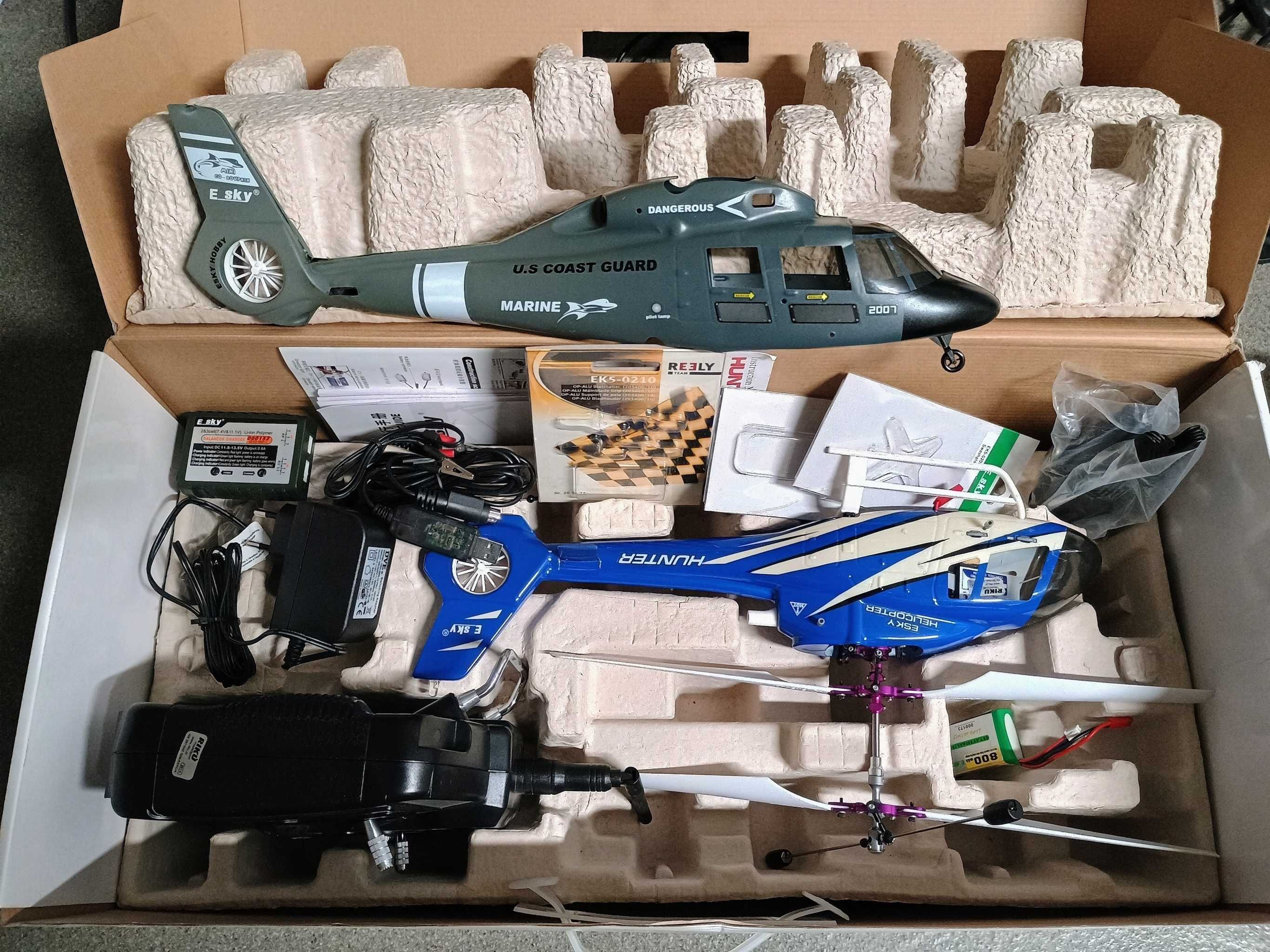 E-sky Hunter - helikopter/śmigłowiec RC - dwie obudowy - części alu