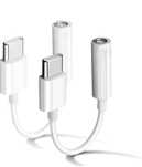 2 sztuki adapterów USB C do gniazda słuchawkowego 3,5 mm typu C