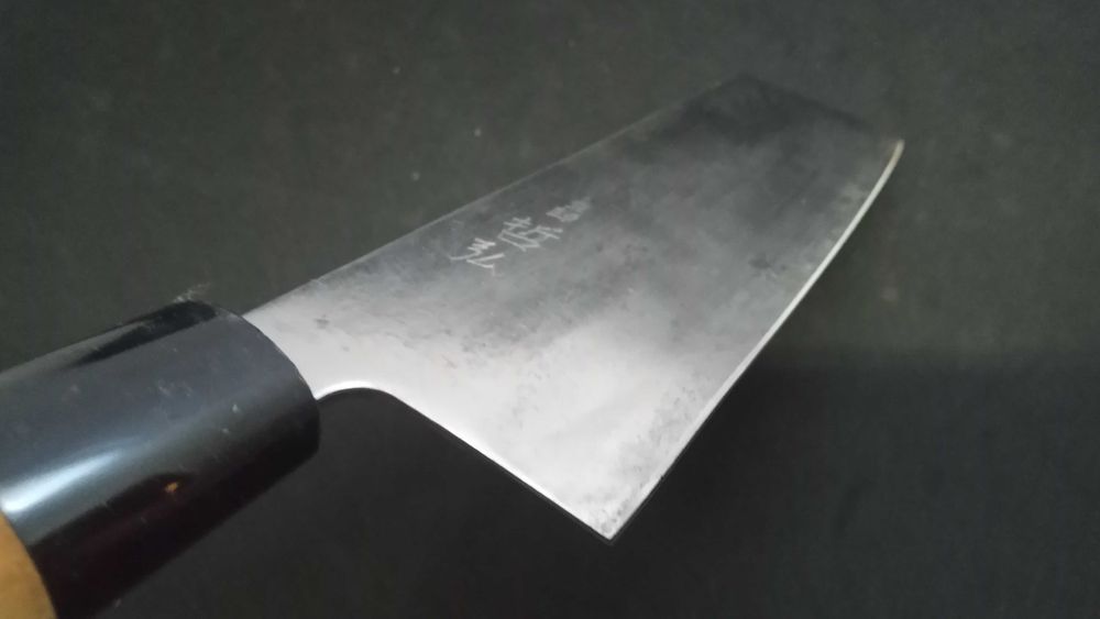 Nóż japoński 哲弘 Tetsuhiro nakiri stal węglowa