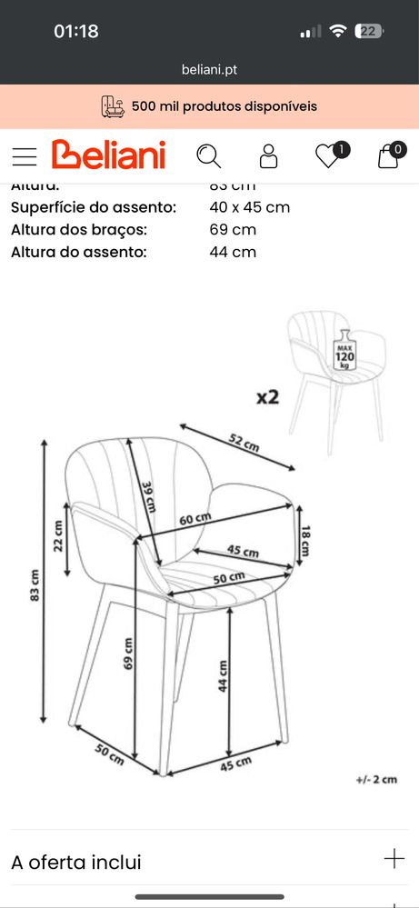 Cadeiras jantar Beliani Alice