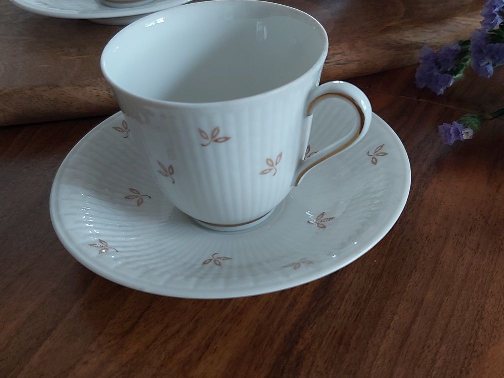 PEREŁKA Rorstrand sverige PORCELANA sygnowana filiżanki 6 szt