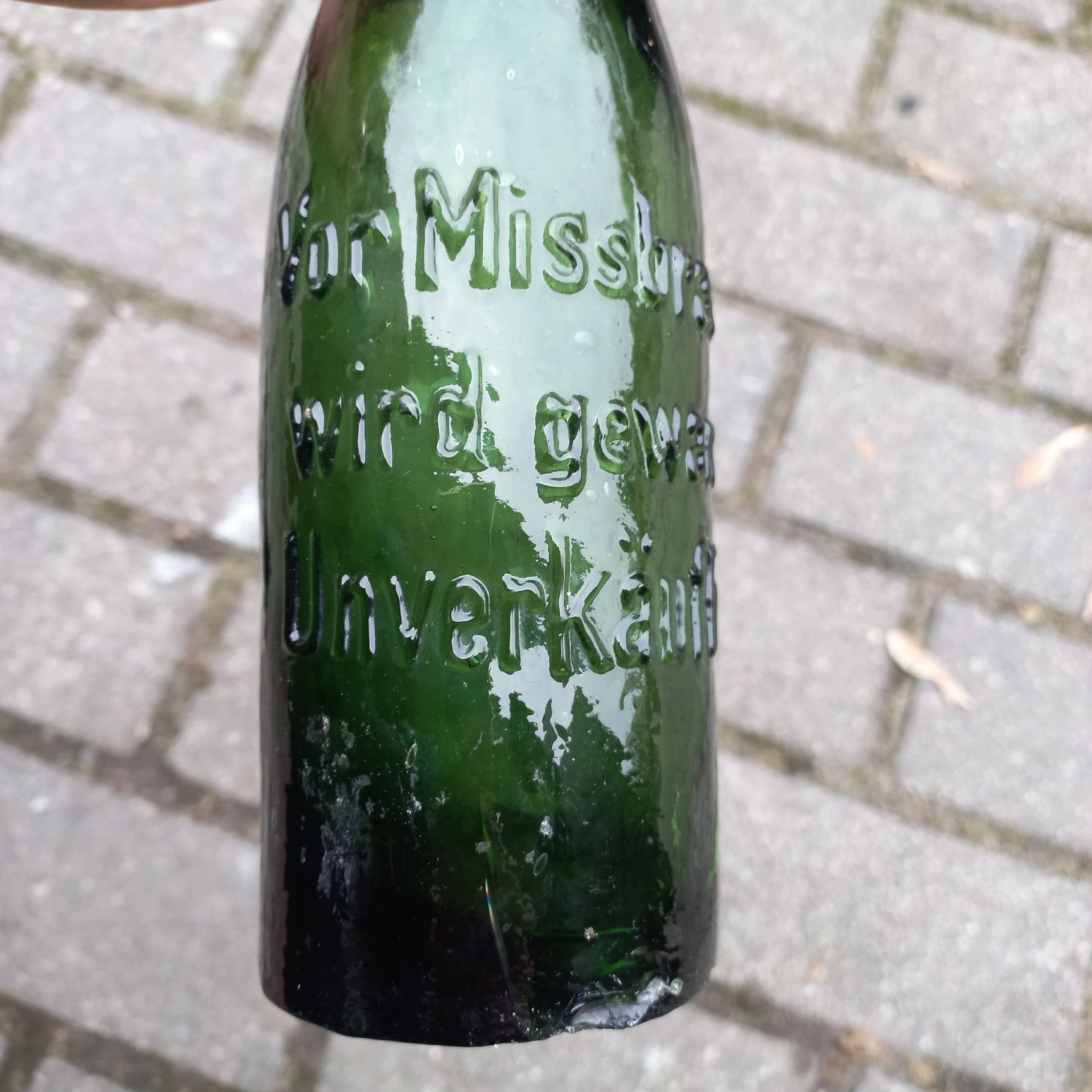 Butelka poniemiecka Falkenberg. Niemodlin.