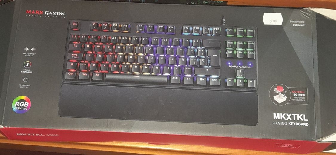 Vendo Teclado Mecânico Mars Gaming MKXTKL RGB Novo