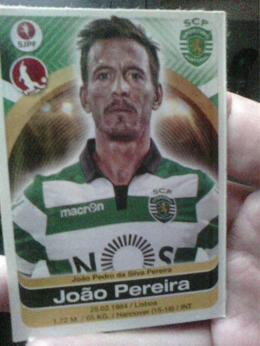 João Pereira 289 sporting portugal panini cromo raro 2016