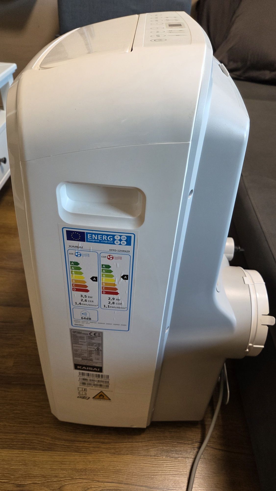 Klimatyzator Przenośny Kaisai KPPD 12 Moc 3.5KW