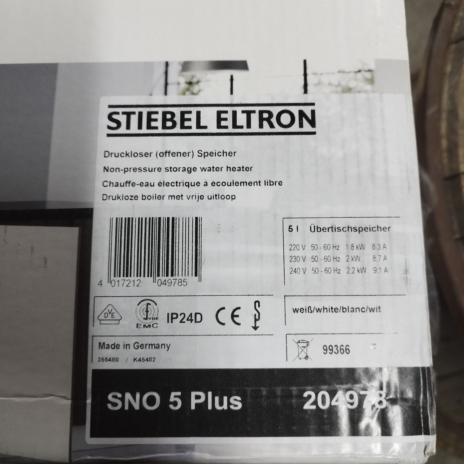Podgrzewacz wody Stiebel Ertron SNO 5 plus