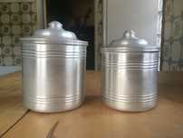 Pote de aluminio, conjunto de 2