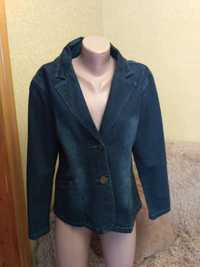 Женский джинсовый пиджак, куртка, коттонка