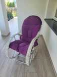 Fotel bujany rattanowy