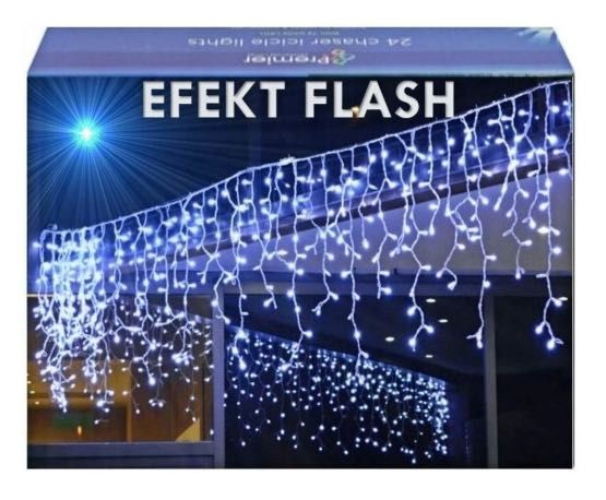Sople 500LED światełka świąteczne lampki zewnętrzne na dom