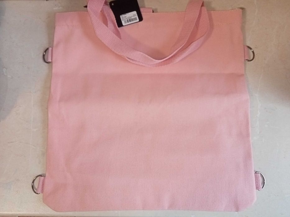 Сумка из хлопка розовая