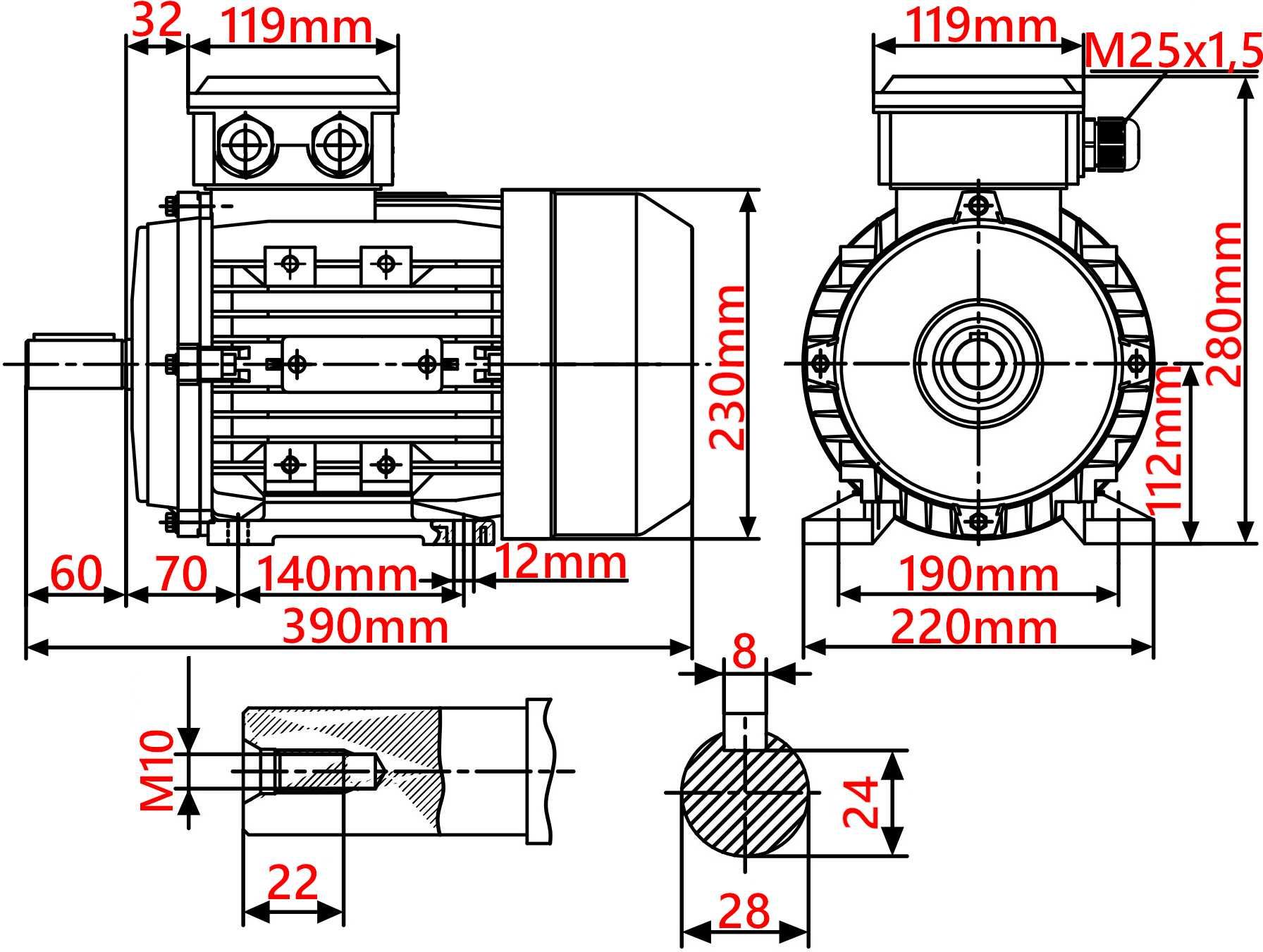 SILNIK Elektryczny 4kW 400/690V 2870obr 3FAZOWY [4013]