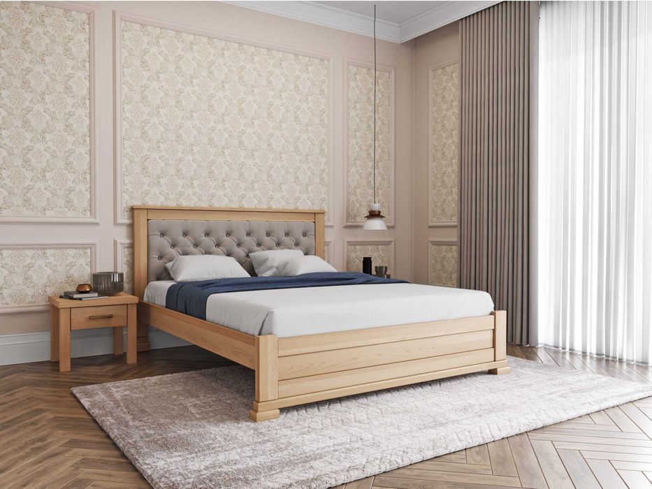 Ліжко з масиву Вільхи, Дуба та Бука 160*200 Нове