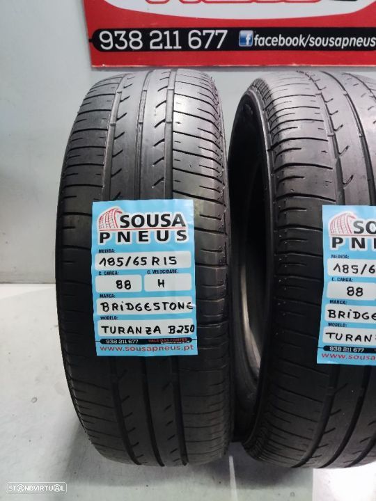 2 pneus semi novos 185-65r15 bridgestone - oferta dos portes 80 euros