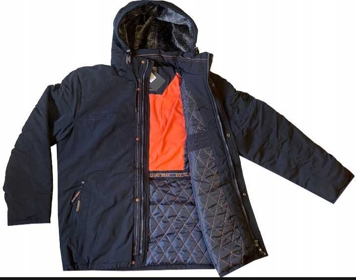 Duża kurtka męska czarna CIEPŁA FST BK-097  7XL