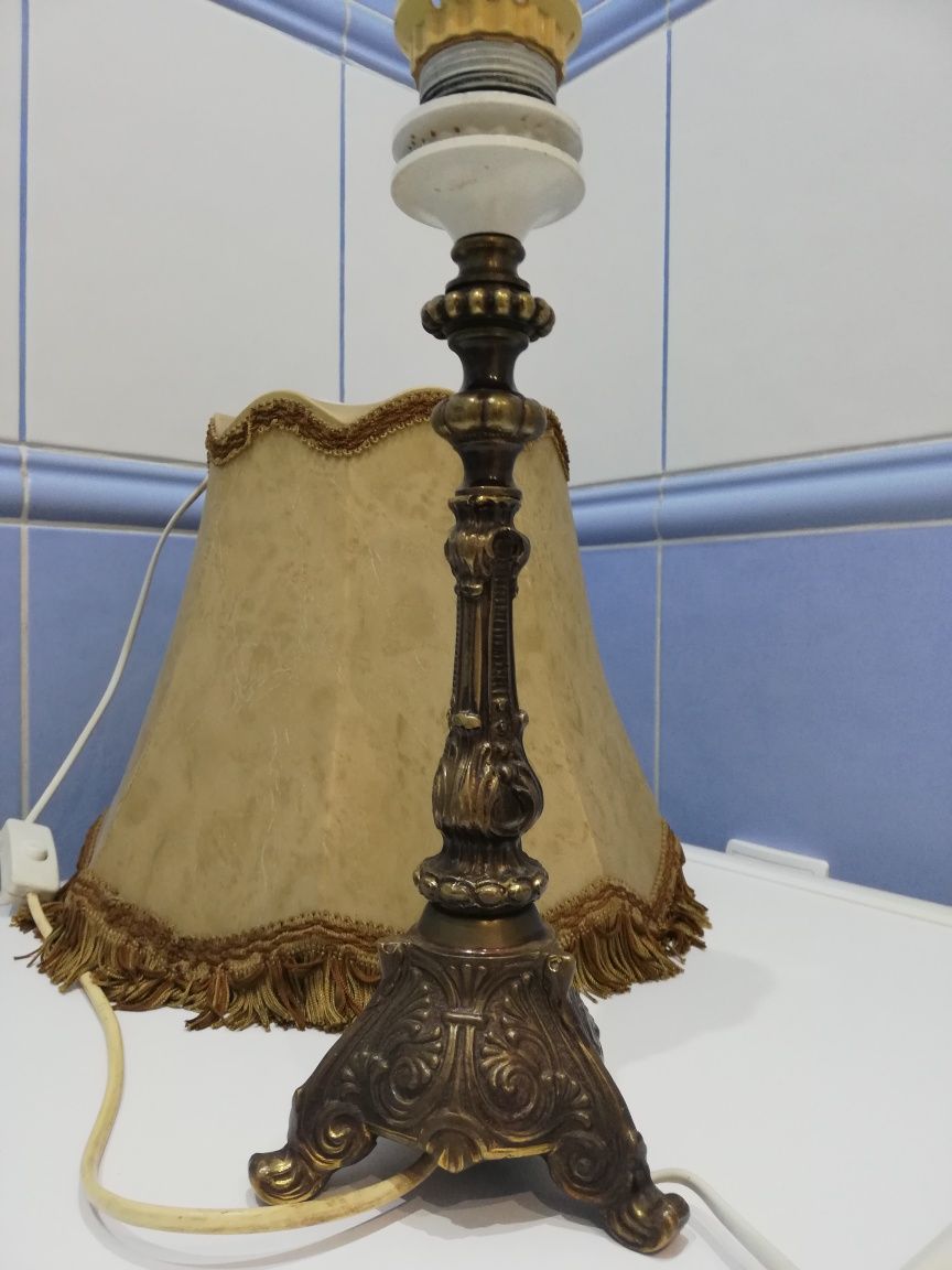 OBNIZKA-z 260zl na 230zl-CIEZKA-gabinetowa-salonowa lampa z abazurem-5