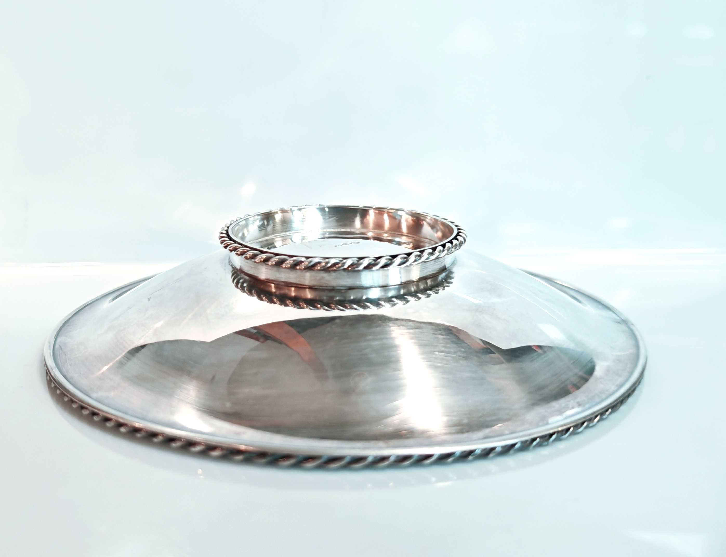 Srebrna Patera 800 taca zabytkowa misa ART DECO Antyk Niemcy AG 388 gr