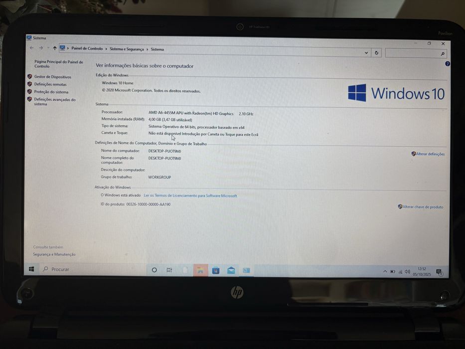 Portátil HP Pavilion preto