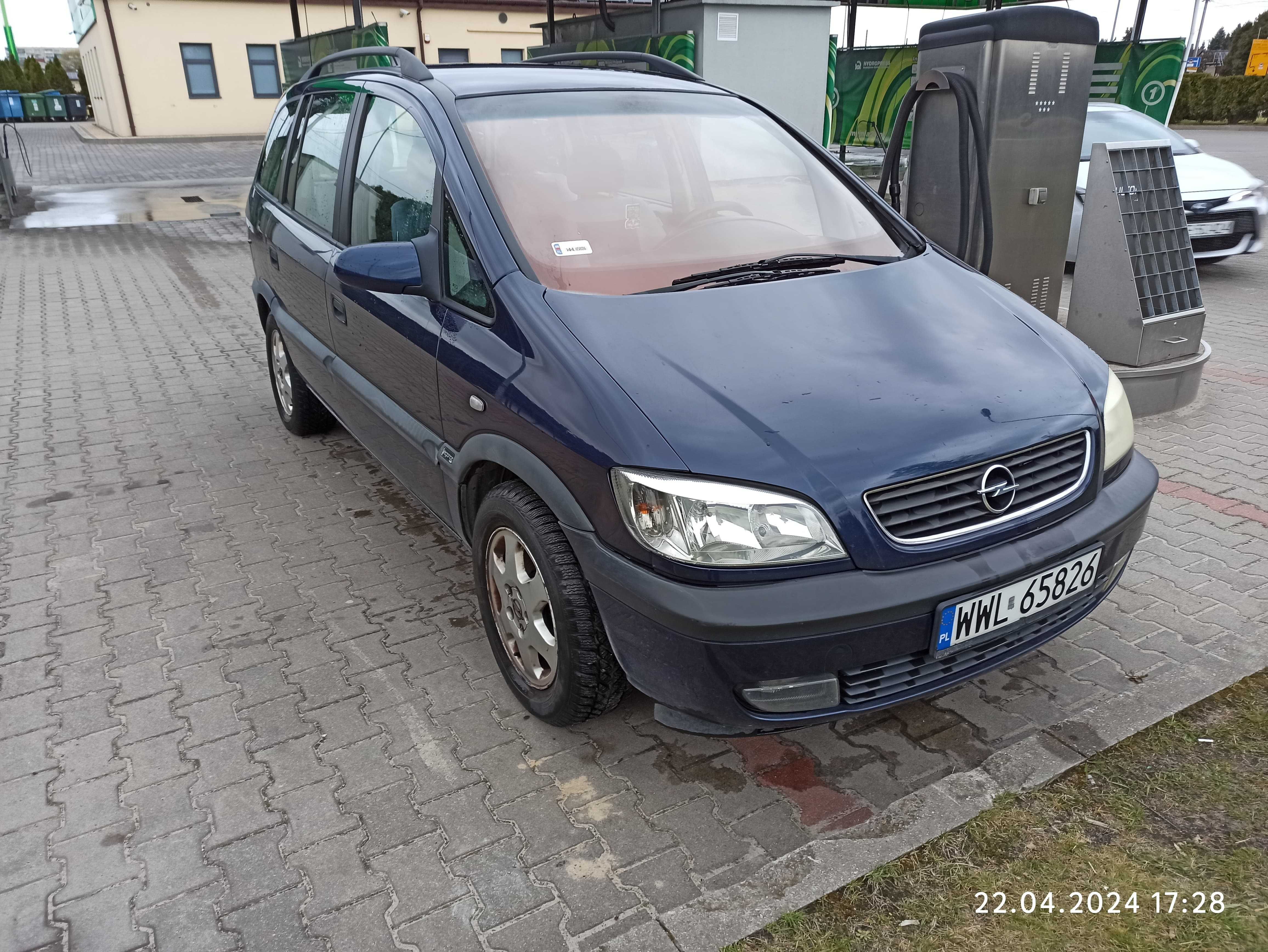 Opel Zafira A, 7 osobowy, benzyna, 1,8, 125KM