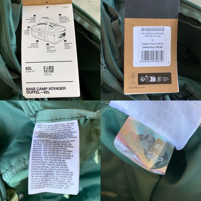 Сумка рюкзак The North Face Duffel Base Camp Voyager 62L дорожня