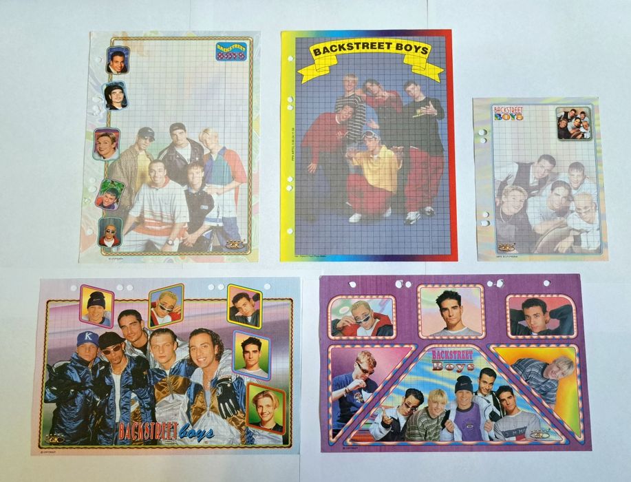 Karteczki kolekcjonerskie do segregatora lata 90 Backstreet Boys y2k