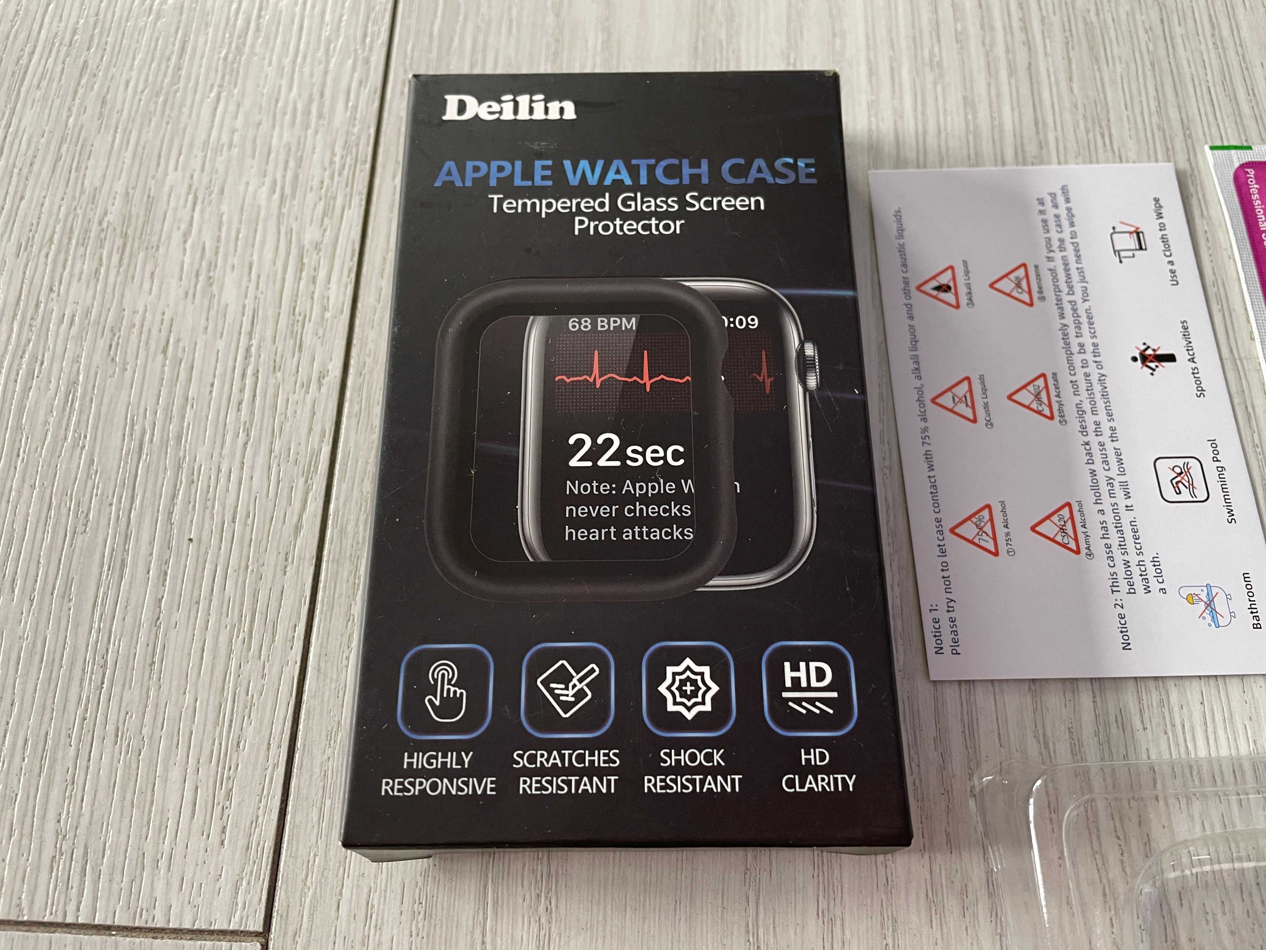 2 Sztuki Etui Szklo Deilin Do Zegarka Apple Watch 8 44mm Jaworzno.