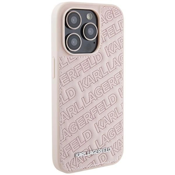 Etui Karl Lagerfeld Quilted K Pattern Na Iphone 15 Pro - Różowe