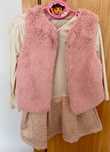 Conjunto vestido e colete menina