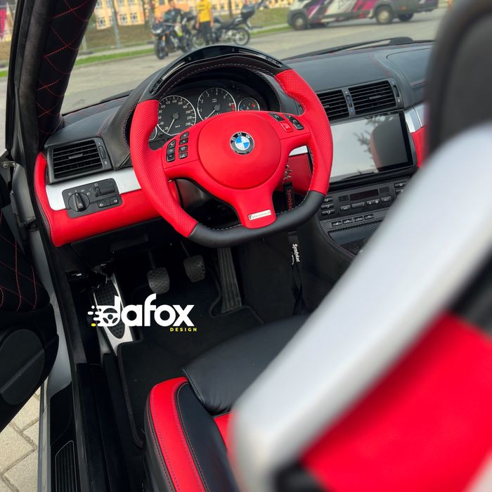 Kierownica do BMW E46 E39 E53 M3 M5 płaski dół LED wyświetlacz screen