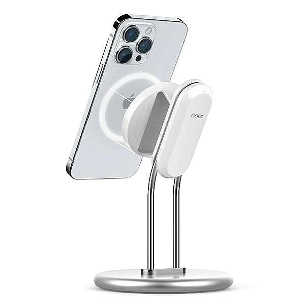 Stojak SODI SIM-300 z MagSafe na telefon - srebrny