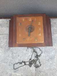 71 Stary zegar ścienny wagowy łańcuchowy Sieco art deco