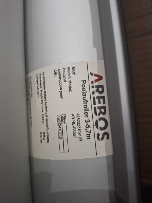 Kolowrotek basenowy 3-5.7m Arebos