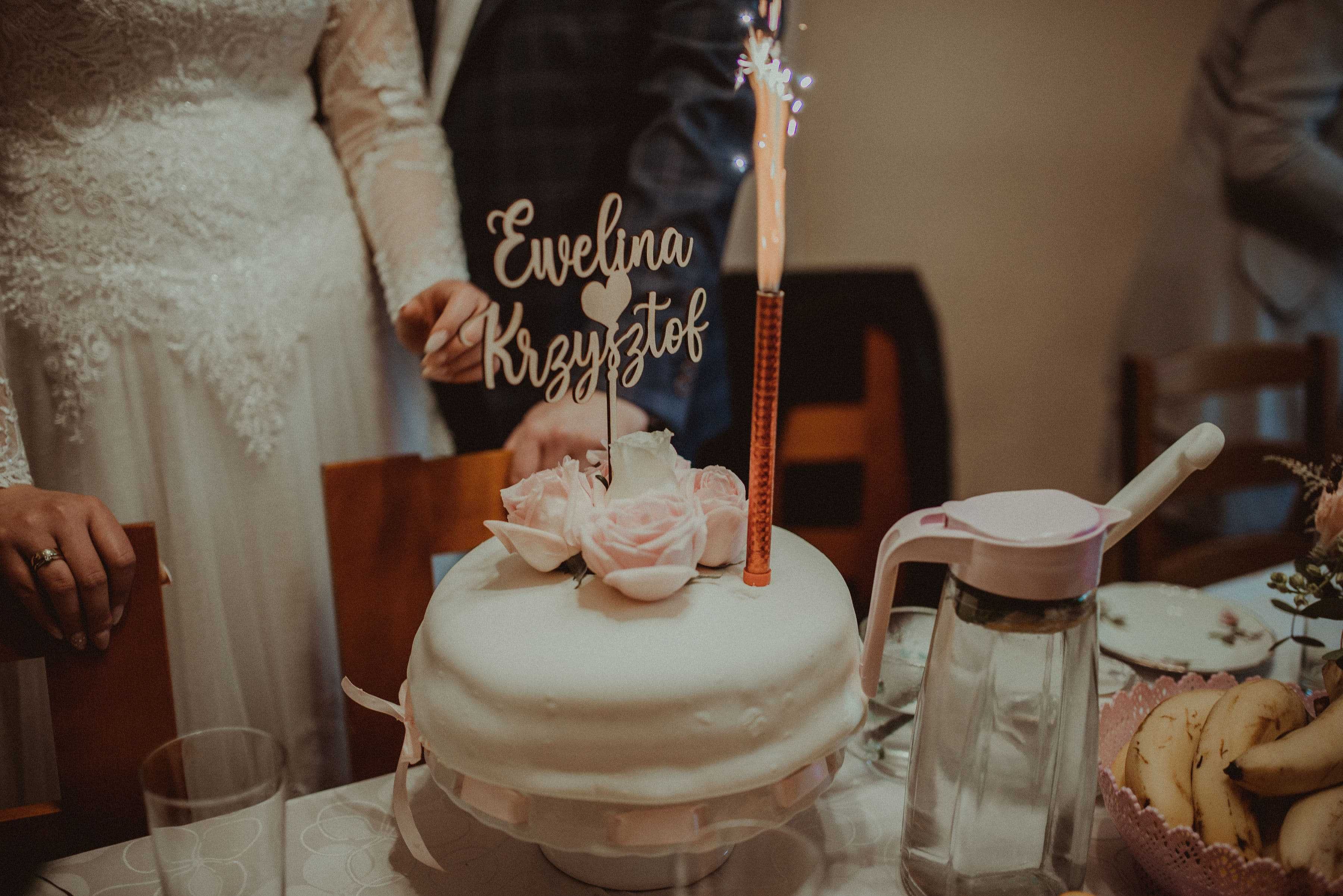 Topper na tort weselny Ozdoba na tort ślubny