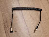 Kabel Kątowy Mini Jack AUX SPRĘŻYNOWY 1m - wyprzedaż