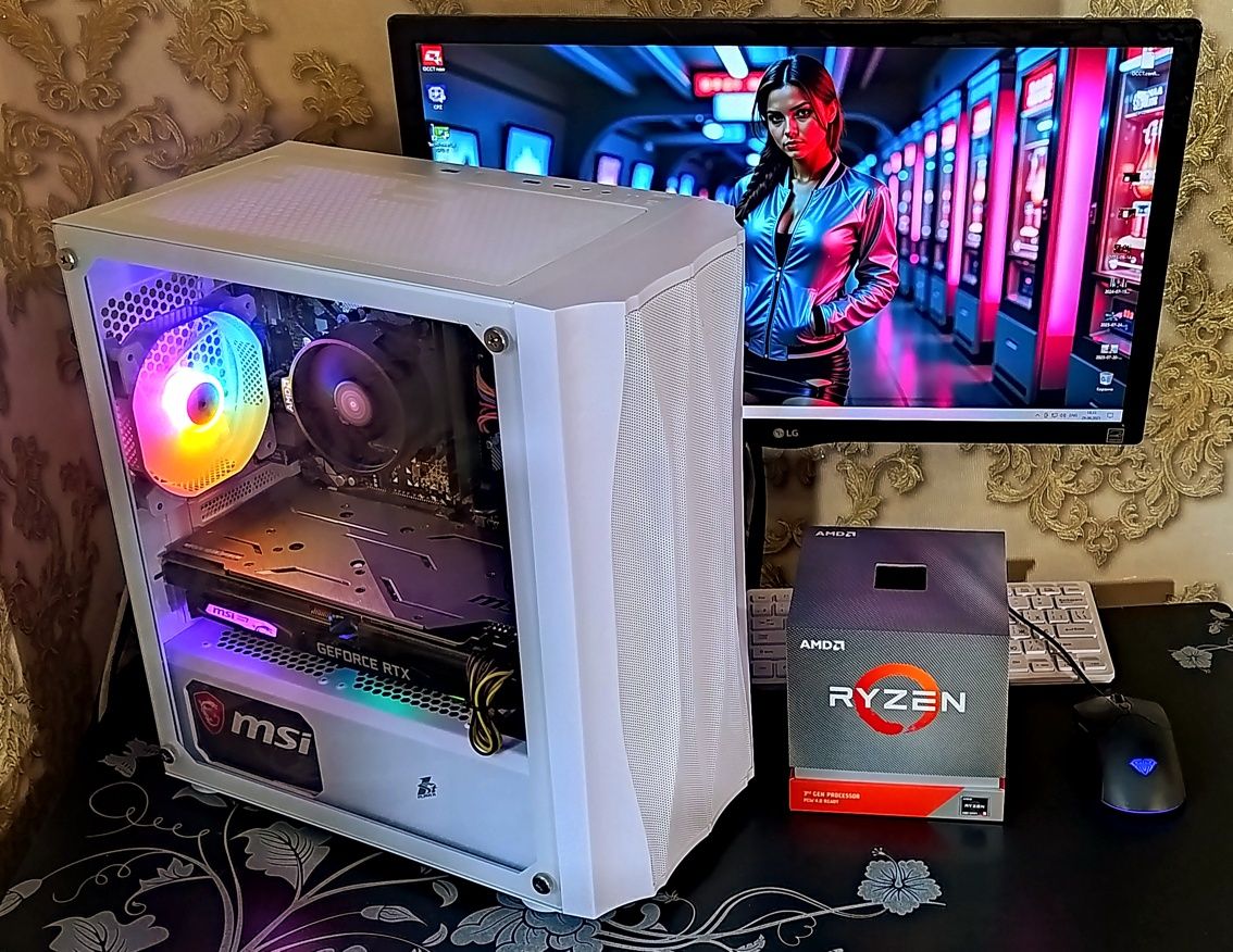 PC RTX2070/ Ryzen 5 5500/ B450/16gb HyperX s-AM4 игровой компьютер