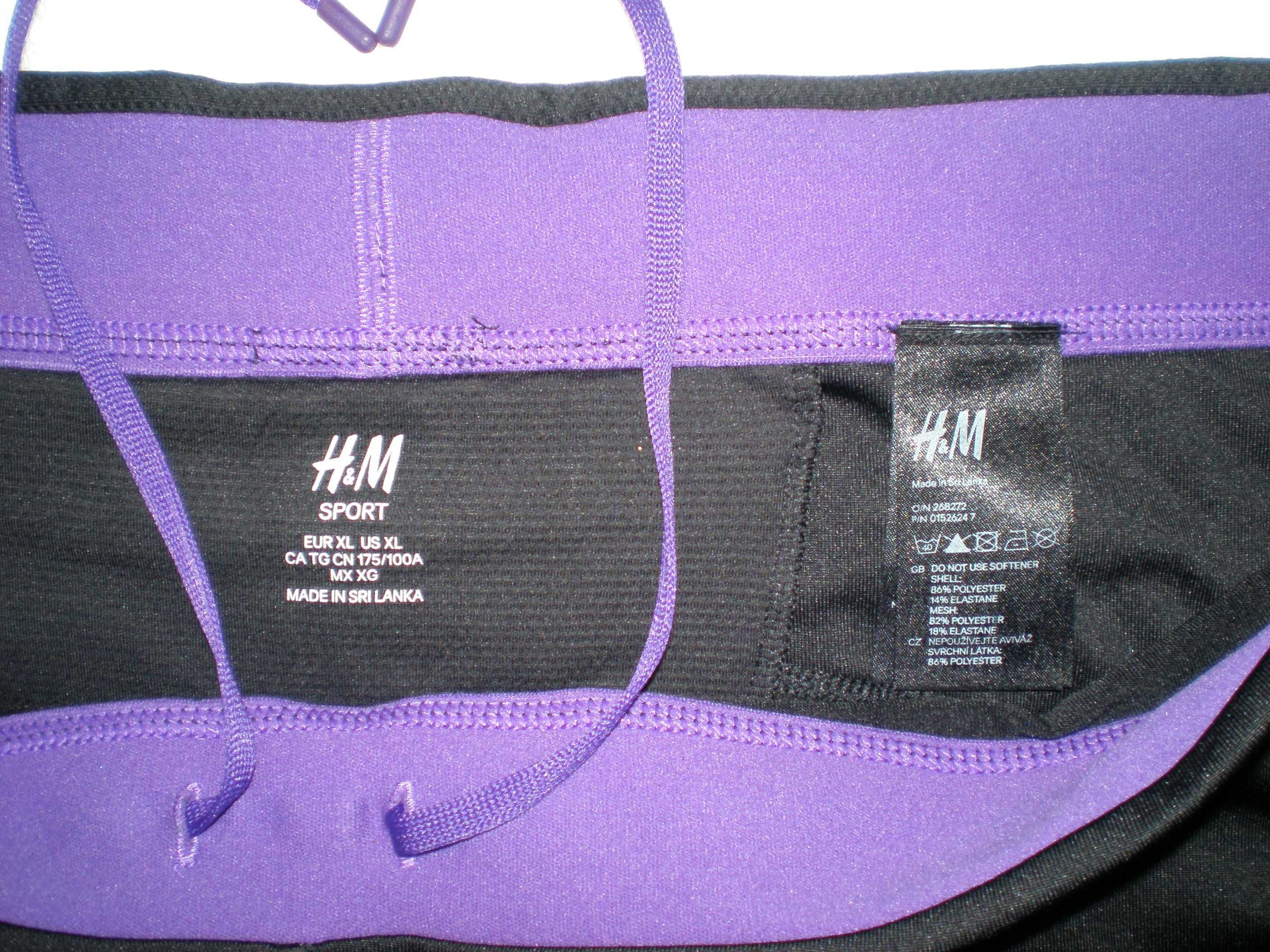 Велосипедки /лосины H&M sport XL р.52-54 черного цвета